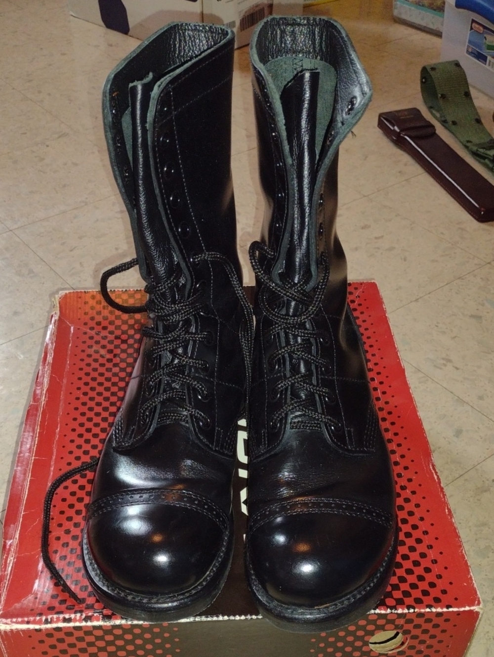 Original Jump Boot Men's Black Leather Military-Style Boot